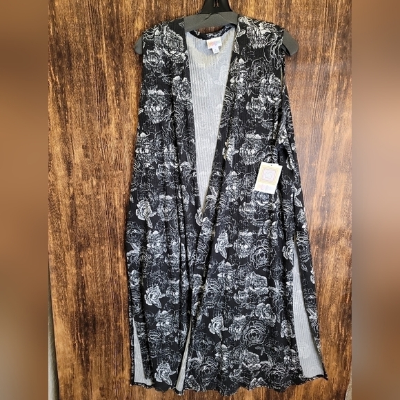🆕️ LuLaRoe "JOY" Vest size XL New With Tags *Firm* black and white - Picture 5 of 8